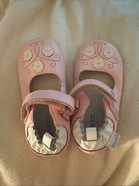 Robeez Leather Soft Sole Shoe PINK Mary Jane